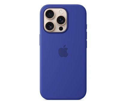 Etui do telefonów APPLE Silikonowe etui MagSafe do iPhone 16 Pro ultramaryna